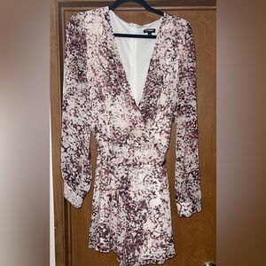 Elegant Women's Romper in Pink and White